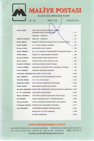 Maliye Postası 2011 /736