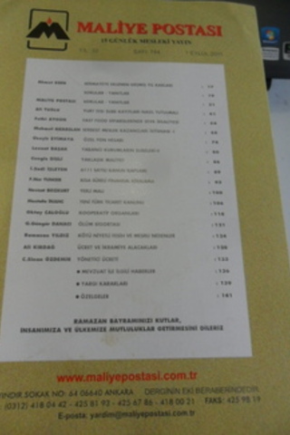 Maliye Postası 2011 / 744