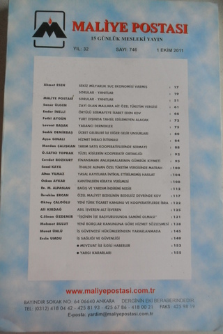Maliye Postası 2011 / 746