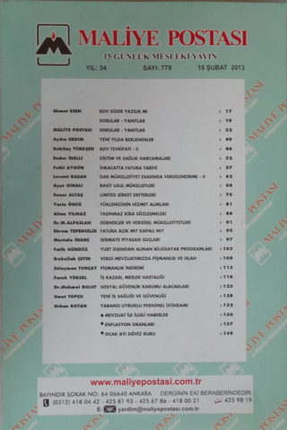 Maliye Postası 2013/779