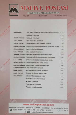 Maliye Postası 2013/781