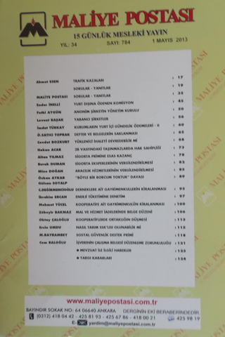 Maliye Postası 2013 / 784