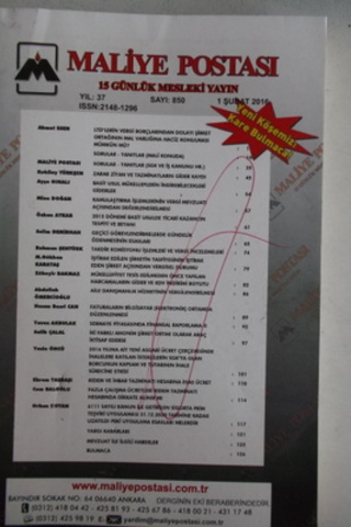 Maliye Postası 2016 / 850