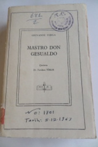 Mastro Don Gesualdo Giovanni Verga