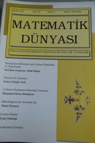 Matematik Dünyası 2001 / 4