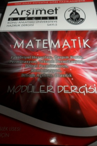 Matematik Modüler Dergisi Sayı : 5