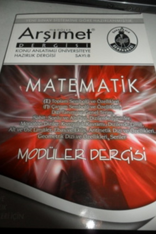 Matematik Modüler Dergisi Sayı : 8