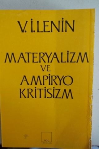 Materyalizm ve Ampiryo Kritisizm Vladimir İlyiç Lenin