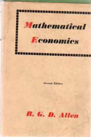 Mathematical Economics R. G. D. Allen