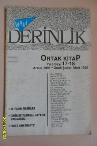 Mavi Derinlik Dergisi 1992 / 17-18