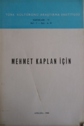Mehmet Kaplan İçin