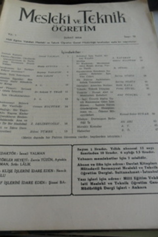 Mesleki ve Teknik Öğretim 1954 / 12