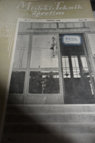 Mesleki ve Teknik Öğretim 1958 / 65
