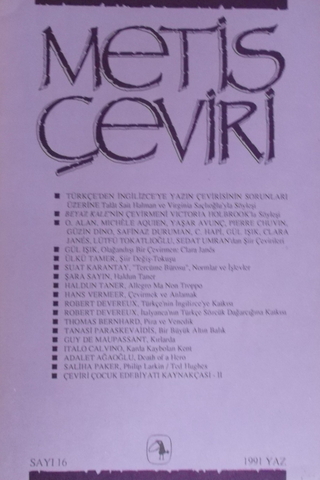 Metis Çeviri 1991 / 16