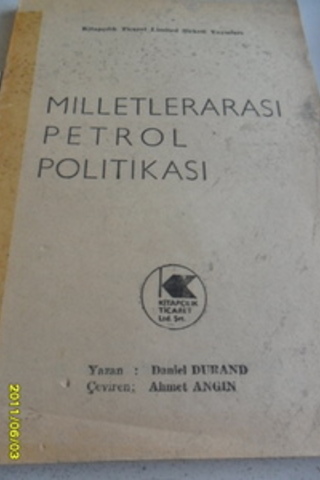 Milletlerarası Petrol Politikası Daniel Durand