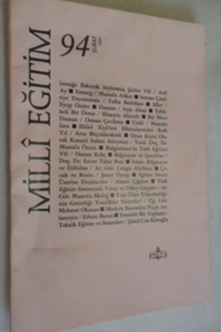 Milli Eğitim Dergisi 1990 / 94 Fedirettin Atatuğ