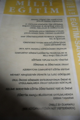 Milli Eğitim Dergisi 1999 / 144