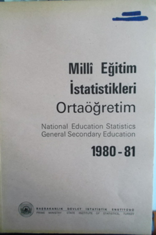 Milli Eğitim İstatistikleri Ortaöğretim 1980-81
