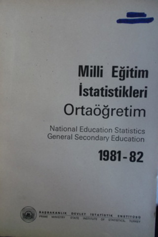 Milli Eğitim İstatistikleri Ortaöğretim 1981-82