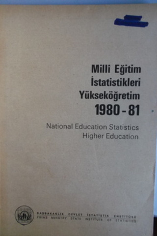 Milli Eğitim İstatistikleri Yükseköğretim 1980-81