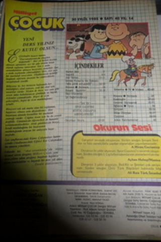 Milliyet Çocuk 1985 / 40