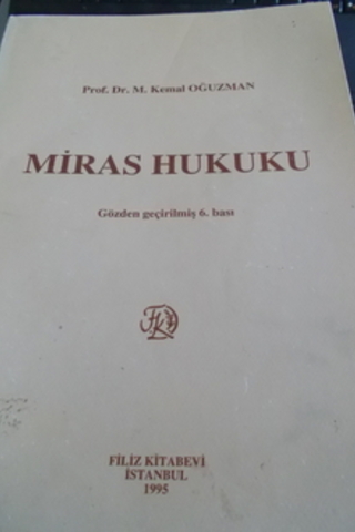 Miras Hukuku M. Kemal Oğuzman