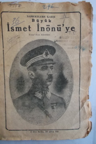 Namertlere Karşı Büyük İsmet İnönü'ye Yusuf Ziya Ademhan