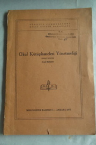 Okul Kütüphaneleri Yönetmeliği