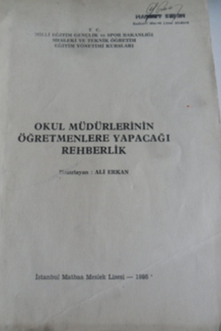 Okul Müdürlerinin Öğretmenlere Yapacağı Rehberlik
