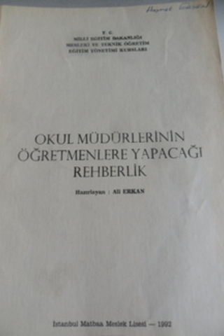 Okul Müdürlerinin Öğretmenlere Yapacağı Rehberlik