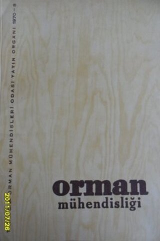 Orman Mühendisliği 1970 / 8