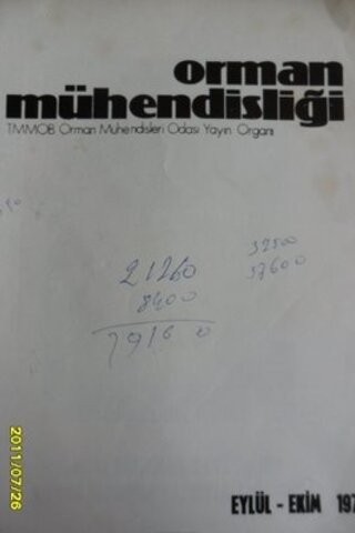 Orman Mühendisliği 1979 / Eylül-Ekim