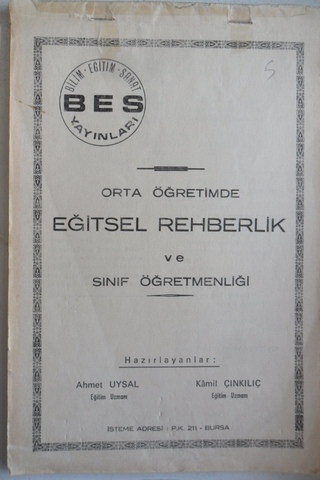 Orta Öğretimde Eğitsel Rehberlik Ve Sınıf Öğretmenliği
