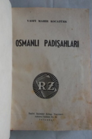 Osmanlı Padişahları Vasfi Mahir Kocatürk