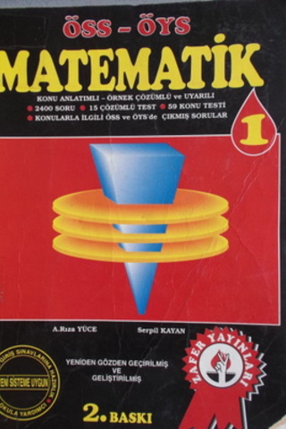 ÖSS - ÖYS Matematik 1 A. Rıza Yüce