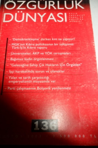 Özgürlük Dünyası 2003 / 136