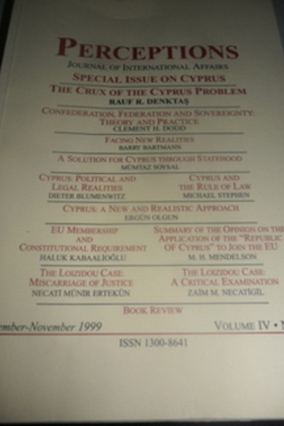 Perceptions, Journal of International Affairs 1999 / 3