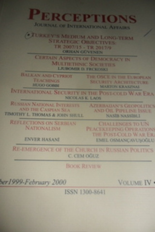 Perceptions, Journal of International Affairs 2000 / 4
