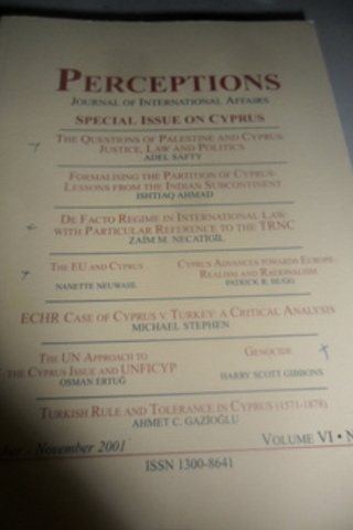 Perceptions, Journal of International Affairs 2001 / 3