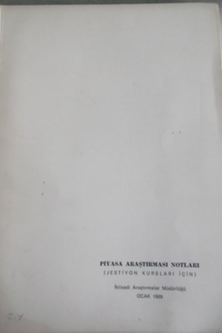 Piyasa Araştırması Notları