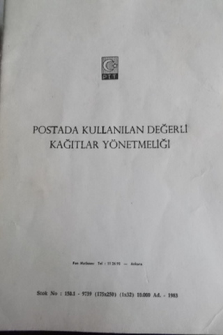 Postada Kullanılan Değerli Kağıtlar Yönetmeliği