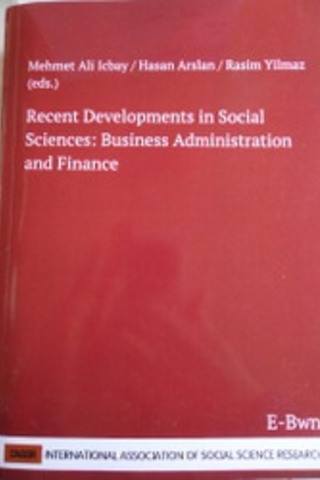 Recent Developments in Social Sciences : Business Administration and F