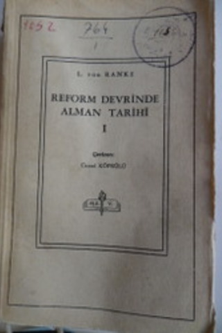 Reform Devrinde Alman Tarihi I L. Von Ranke