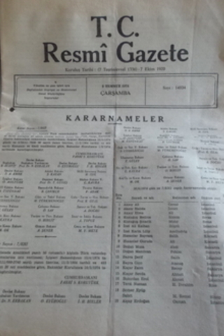 Resmi Gazete 1974 / 14934