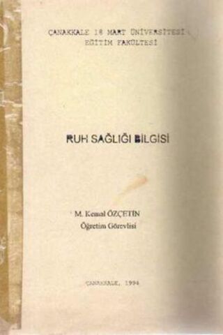 Ruh Sağlığı Bilgisi Ders Notu*