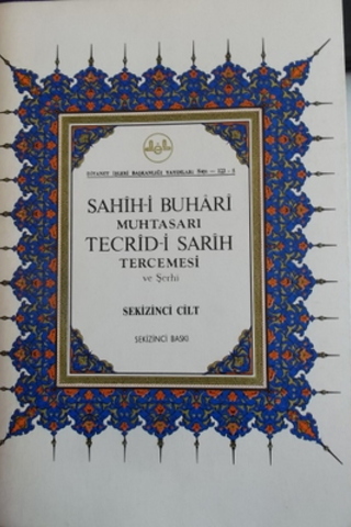 Sahih-i Buhari Muhtasarı Tecrid-i Sarih Tercemesi ve Şerhi 8.Cilt