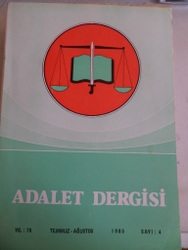 Adalet Dergisi 1985 / 4