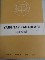 Yargıtay Kararları Dergisi 1980 / 7