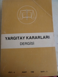 Yargıtay Kararları Dergisi 1980 / 3