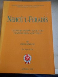 Nehcü'l - Feradis III Dizin - Sözlük Aysu Ata